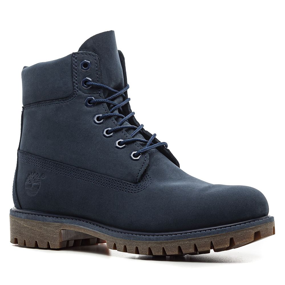 Botas de Nieve Timberland Hombre 6-Inch Premium Waterproof Azul Marino - Chile OJC-408795